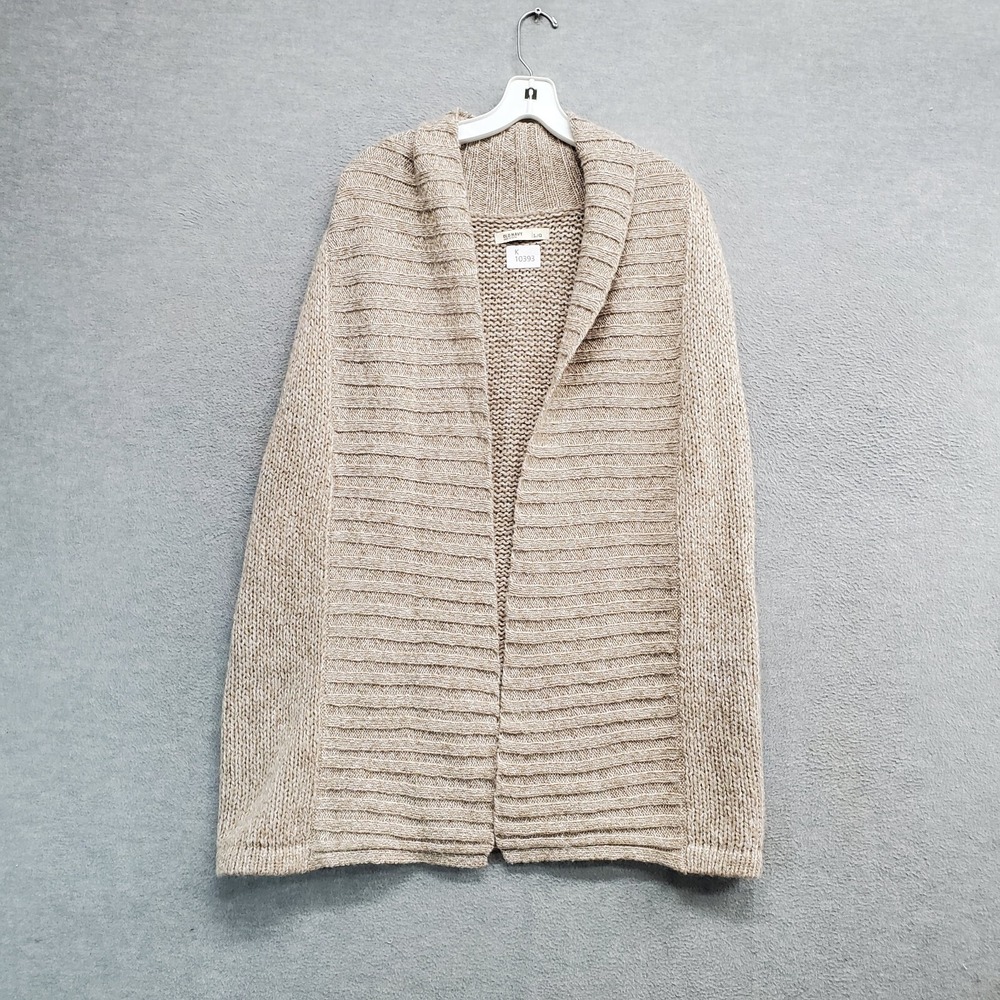 Old Navy Women Sweater Large Brown Vest Cardigan Wool Blend Shawl Neck NWT